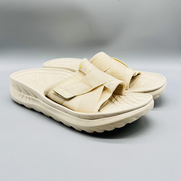 Vionic Sandals Mens 11.5 Beige Rebound Recovery Slide Hook & Loop Strap Comfort - Picture 2 of 13